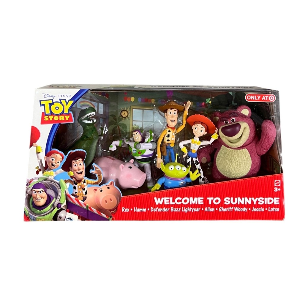 Toy Story Welcome to Sunnyside 7 Figure Pack Woody Buzz Lotso Disney Pixar New